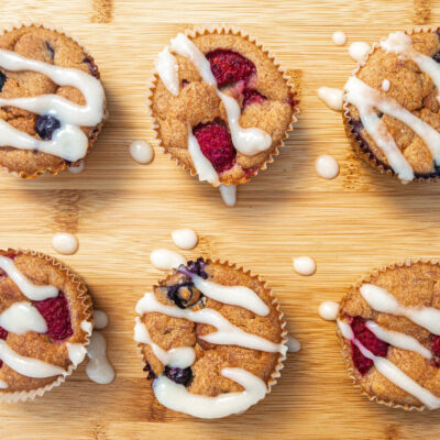 Vegan Blueberry/Raspberry Muffins