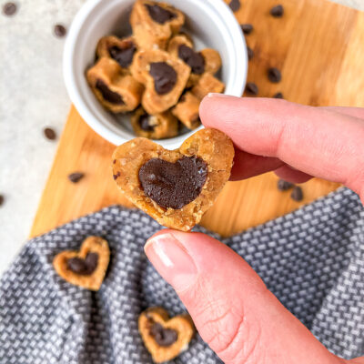 Protein Chocolate Chip Cookiedough Hearts