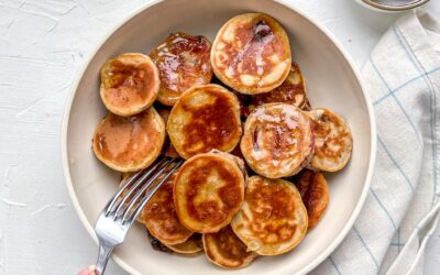 Mini Pancakes filled with Chocolate and Strawberry or Banana