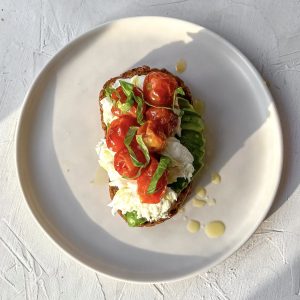 Roasted Tomato Mozzarella Avocado Toast Eva Koper