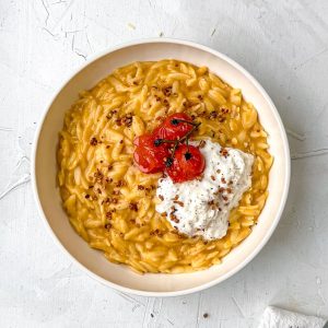 Pumpkin Orzo with Crispy Hennep Seeds Eva Koper