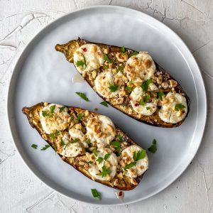 Honey Goat Cheese Roasted Aubergine Eva Koper