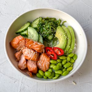 Baked Salmon Poké Bowl Eva Koper